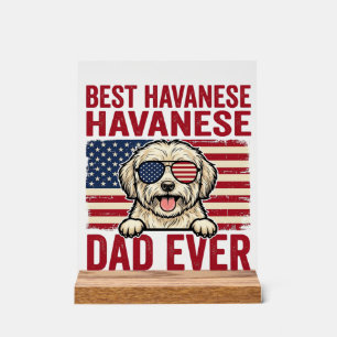 Bester Havanese-Vater Aller Patrioter Hund-Shirt-D Acrylschild
