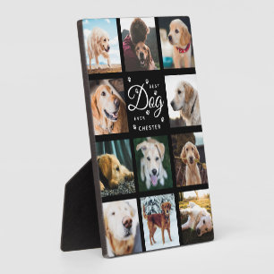 Bester Hund Aller Zeiten Gedenk-Rustikale Fotocoll Fotoplatte
