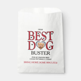 Bester Hund Hochzeitskekse mit Foto für Haustiere Geschenktütchen