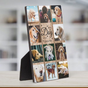 Bester Hund je Bauernhof Rustikales Foto Collage H Fotoplatte