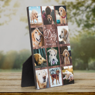 Bester Hund je Memorial Rustic Foto Collage Holz Fotoplatte