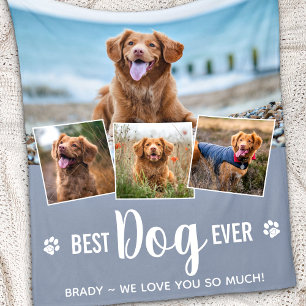 Bester Hund je Moderne Grau Fotosammlung Fleecedecke
