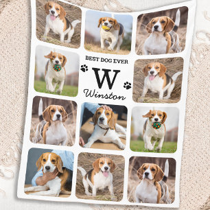 Bester Hund je Personalisierte Foto-Collage für Ha Fleecedecke