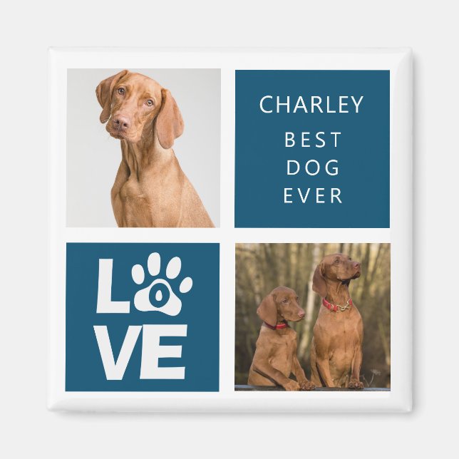 Bester Hund je | Personalisiertes Foto Magnet (Vorne)