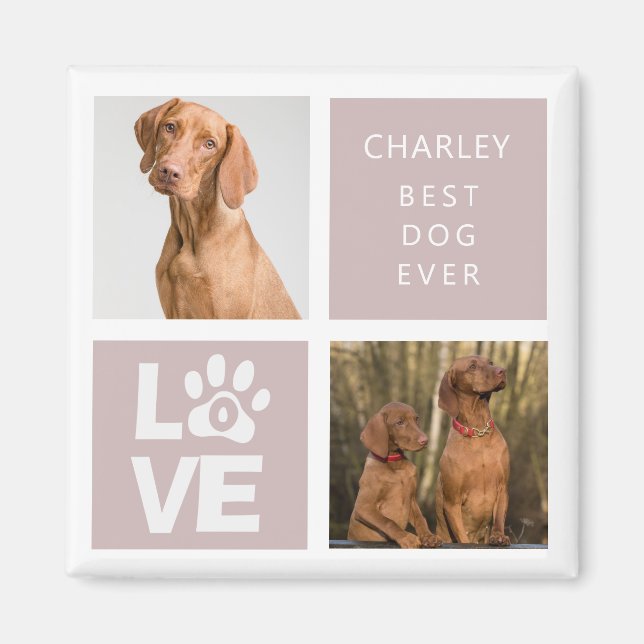 Bester Hund je | Personalisiertes Foto Magnet (Vorne)