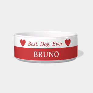 Bester Hund je Red White Keramik Dog Bowl Napf