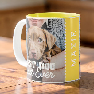 Bester Hund Papa Aller Modernes Benutzerdefinierte Zweifarbige Tasse