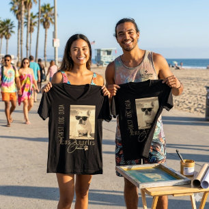 Bester Hund Papa Benutzerfoto Los Angeles Schwarz T-Shirt