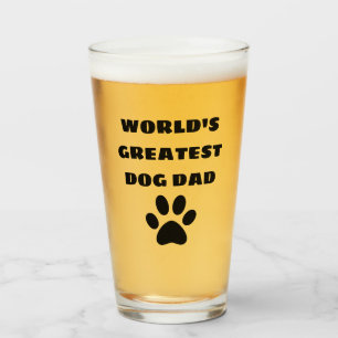 Bester Hund Papa der Welt, benutzerdefinierter Tex Glas
