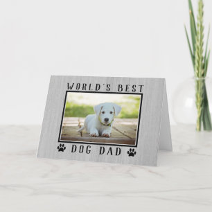 Bester Hund Papa der Welt Foto Rustikaler Vatertag Karte