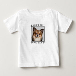 Bester Hund Papa der Welt Pfotenabdrücke Haustierf Baby T-shirt