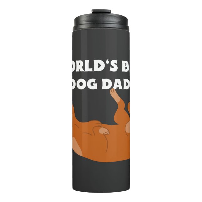 Bester Hund Papa der Welt! Thermosbecher (Vorderseite)