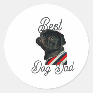 Bester Hund Papa Eltern Großeltern Foto Haustier g Runder Aufkleber