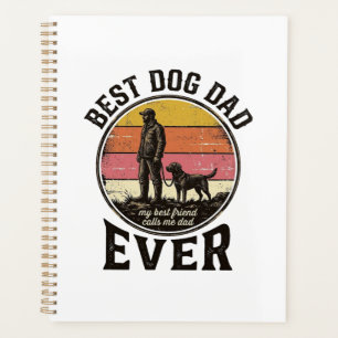 Bester Hund Papa Vintage-Sonnenuntergang Vektor-De Planer