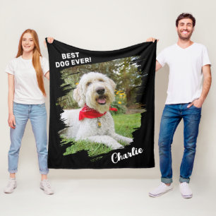 Bester Hund überhaupt Einzigartiger Pinselstrich F Fleecedecke