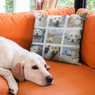 Bester Hund überhaupt moderne Fotocollage Kissen