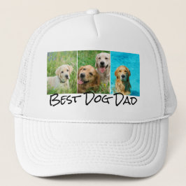 Bester Hund Vater 3 Foto Collage Trucker Hat Truckerkappe