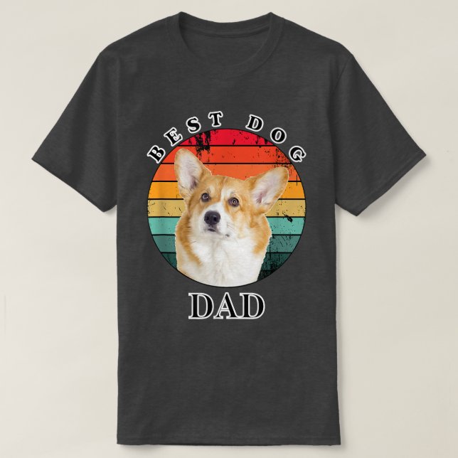 Bester Hund Vater Corgi T-Shirt (Design vorne)