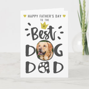 Bester Hund Vater Haustier Foto Niedlich Typografi Karte