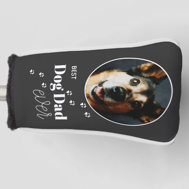 Bester Hund-Vater je benutzerdefinierter Foto-Putt Golf Headcover (Vorderseite)