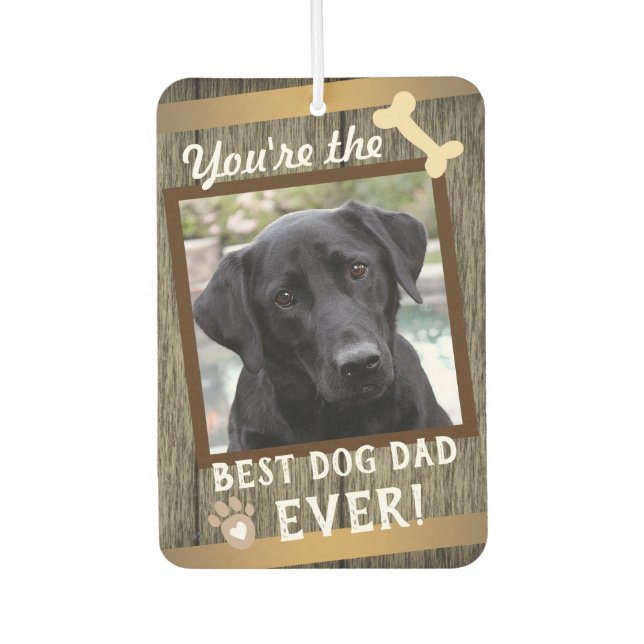 Bester Hund-Vater je ein Foto Autolufterfrischer (Vorderseite)