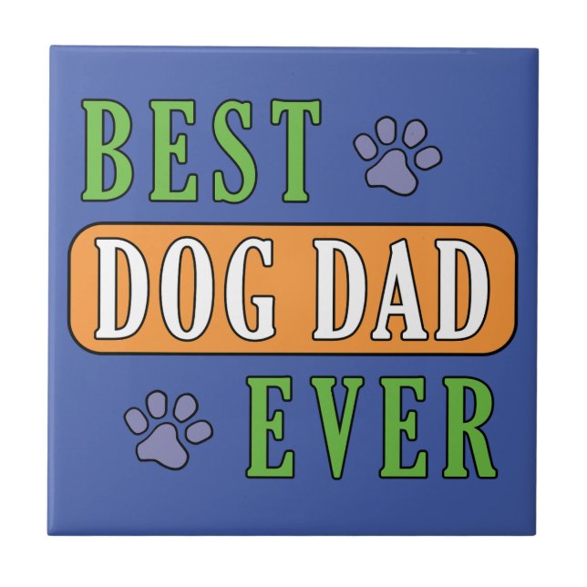 Bester Hund-Vater je Fliese (Vorderseite)