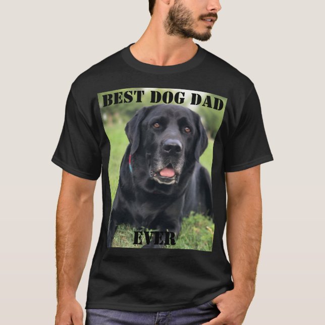 Bester Hund-Vater je Foto Erstellen Sie Ihren eige T-Shirt (Vorderseite)
