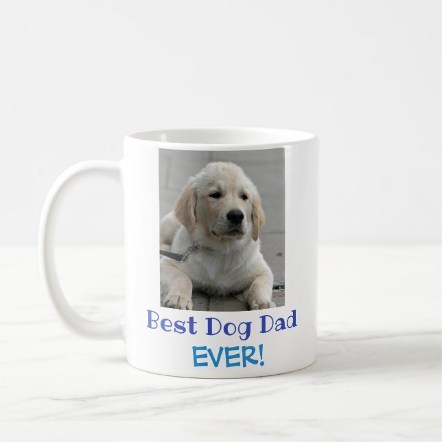 Bester Hund-Vater je Foto Kaffeetasse (Links)