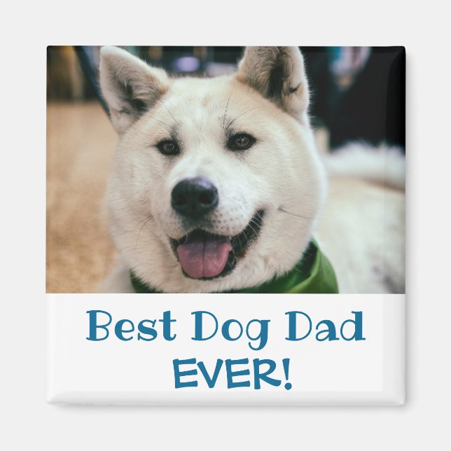 Bester Hund-Vater je Foto Magnet (Vorne)