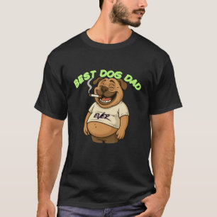 Bester Hund-Vater je   Funny Mops Geschenk für Hun T-Shirt