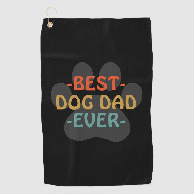 Bester Hund-Vater je Golfhandtuch (Vorderseite)