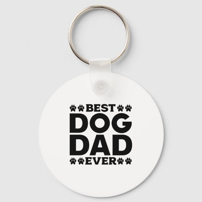 Bester Hund Vater je - Hunde Lover & Hunde Vater Schlüsselanhänger (Vorderseite)