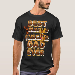 Bester Hund Vater je Miniatur Pinscher T-Shirt