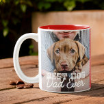 Bester Hund-Vater je Modernes, benutzerdefiniertes Zweifarbige Tasse<br><div class="desc">Dieses einfache und klassische Design besteht aus Serifentypografie und fügt ein benutzerdefiniertes Foto hinzu</div>