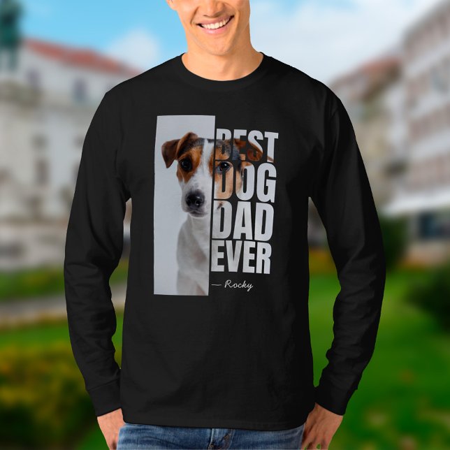 Bester Hund-Vater je Original Personalisiertes Fot T-Shirt (Best Dog Dad Ever t-shirt)