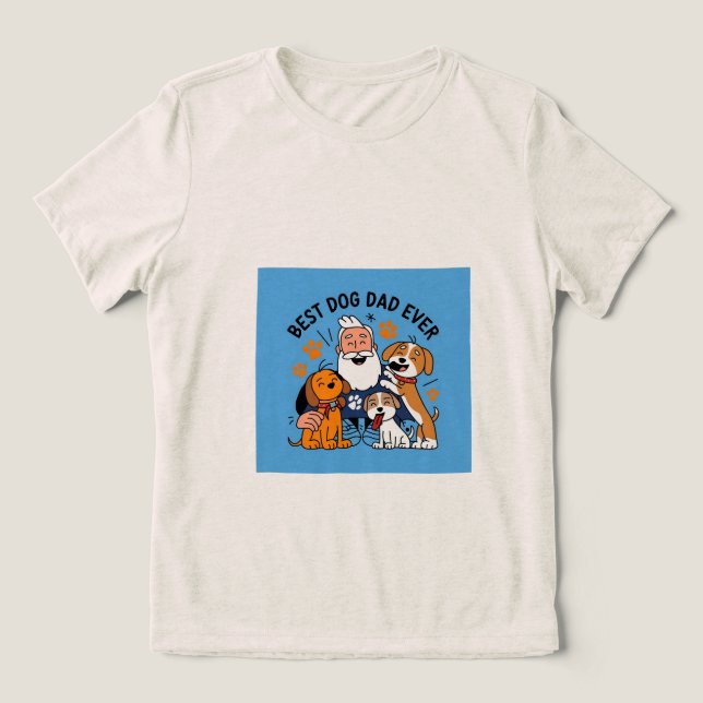 Bester Hund Vater je Personalisiert Foto  T - Shir Tri-Blend Shirt (Design Vorderseite)