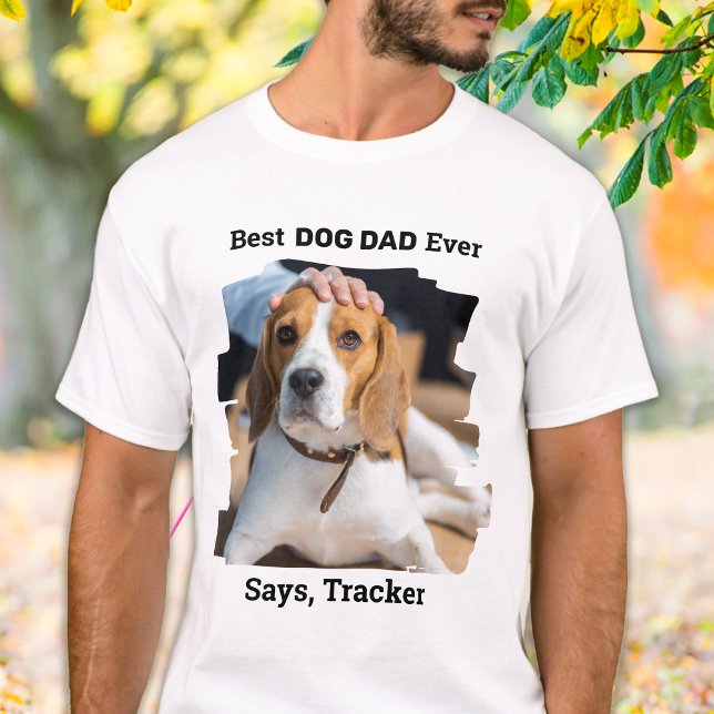 Bester Hund-Vater je Personalisiertes Foto T-Shirt (Von Creator hochgeladen)