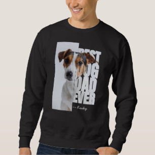 Bester Hund-Vater je Personalisiertes Foto und Nam Sweatshirt
