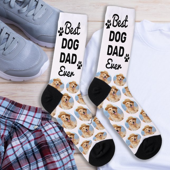 Bester Hund-Vater je Personalisiertes Muster Foto Socken (Von Creator hochgeladen)