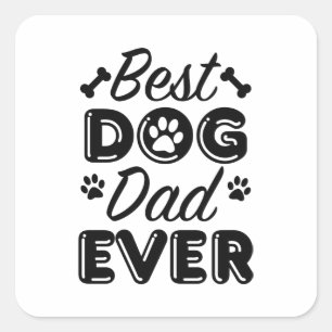 Bester Hund-Vater je Quadratischer Aufkleber