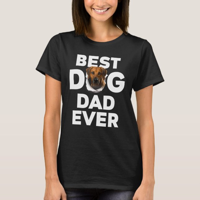 Bester Hund Vater je Rhodesian Ridgeback T-Shirt (Vorderseite)