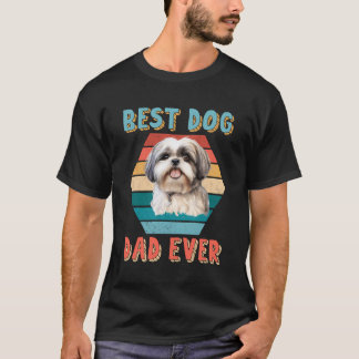 Bester Hund Vater je Shih Tzu Lover Vathers Day Ge T-Shirt