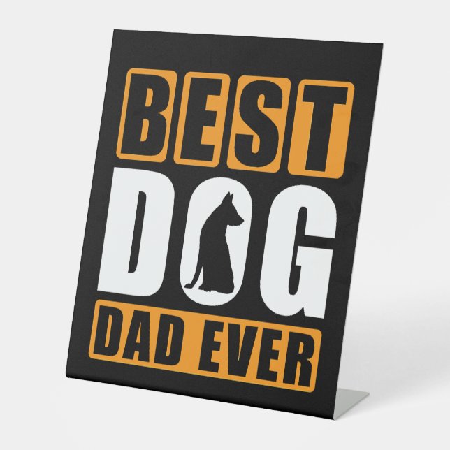 Bester Hund-Vater je Sockelschild (Vorderseite)
