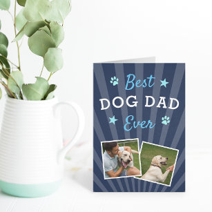 Bester Hund-Vater je   Vatertag-Foto Karte
