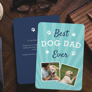 Bester Hund-Vater je   Vatertag Foto Karte