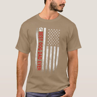 Bester Hunde-Vater aller Zeiten Amerikanisches Fla T-Shirt