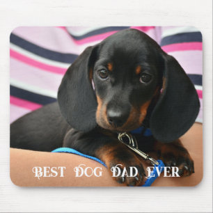 Bester Hunde-Vater aller Zeiten Foto Haustier Spaß Mousepad