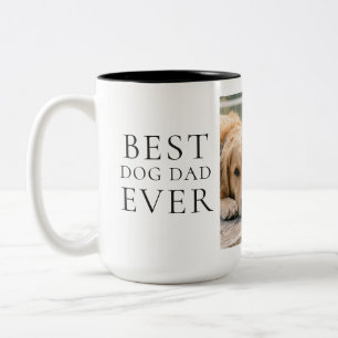 Bester Hunde-Vater Aller Zeiten Foto-Tasse zum Vat Zweifarbige Tasse
