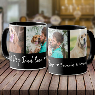 Bester Hunde-Vater aller Zeiten Pet 3 Foto-Collage Tasse
