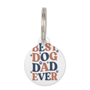 Bester Hunde-Vater Aller Zeiten Pfotenabdruck-Typo Haustiermarke